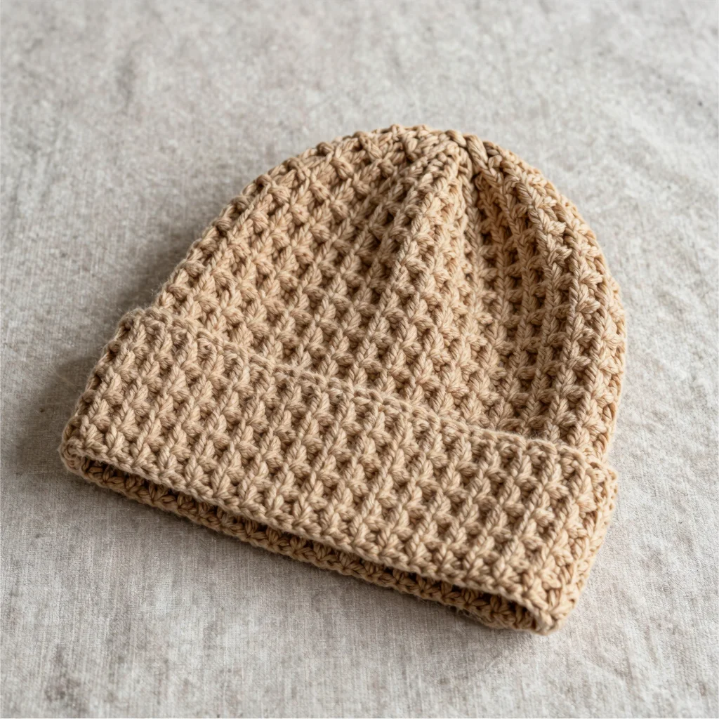 Textured Slouchy Waffle Beanie